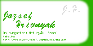 jozsef hrivnyak business card